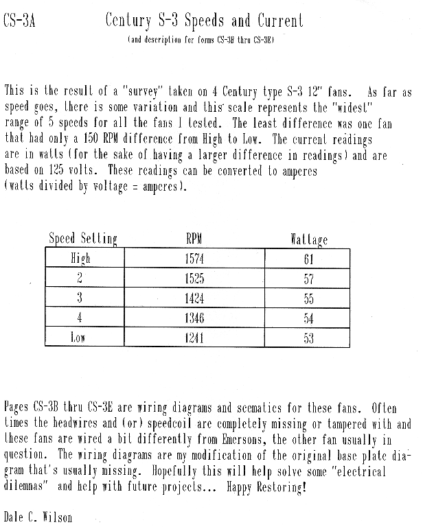 Fan Wiring Diagrams, etc.